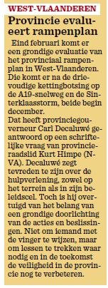 Evaluatie rampenplan