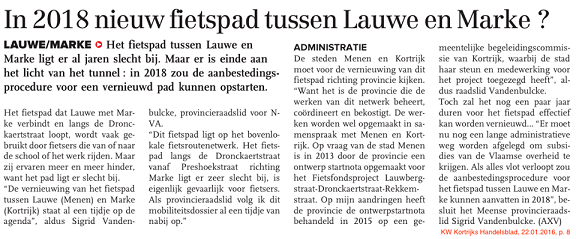 Fietspad Lauwe