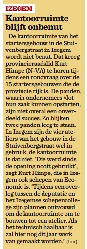 Izegem Nieuwsblad kantoorruimte
