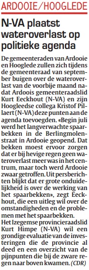 Hooglede wateroverlast