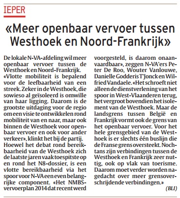 Meer openbaar vervoer tussen Westhoek en Noord-Frankrijk