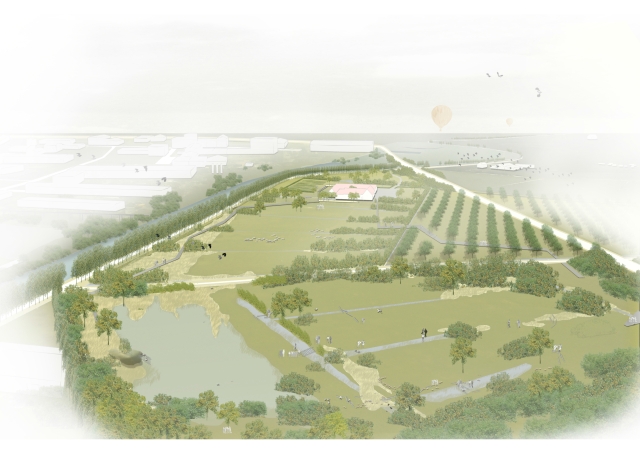 Overzicht vanop IJzertoren IJzerboomgaard