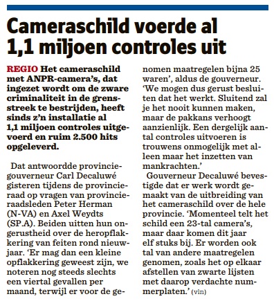 Cameraschild West-Vlaanderen