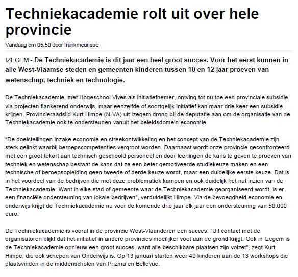 Techniekacademie provincie