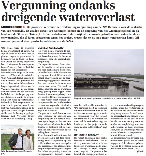Vergunning wateroverlast