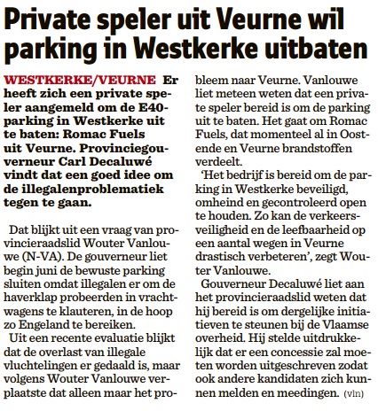 Parking Westkerke