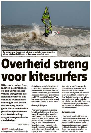 Wouter Vanlouwe kitesurfen
