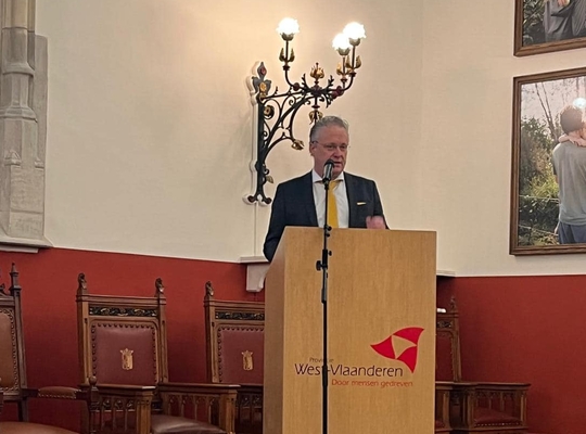 Voorzitter provincieraad Wim Aernoudt bij de rede van de gouverneur '24
