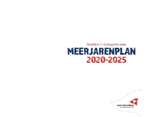 Meerjarenplan provincie West-Vlaanderen 2020-2025