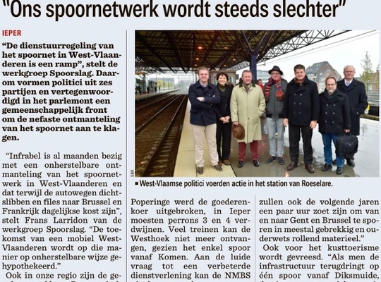 Actie SOS Spoor Nieuwsblad