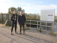 Luc Coupillie en Wouter Vanlouwe bij brug Frontzate